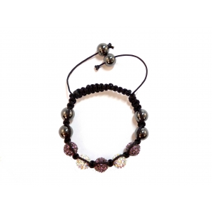 Purple and White Shamballa Bracelet Purple and White Shamballa Bracelet